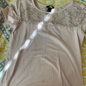 H&M Pink Lace tee
